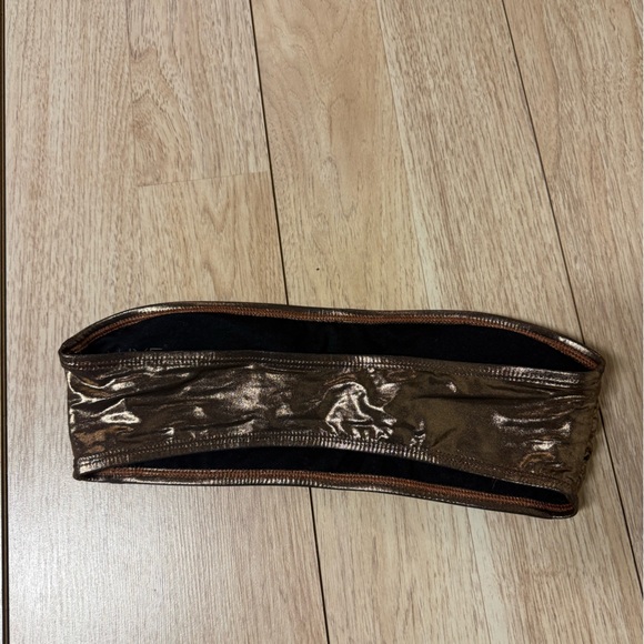 Luxe Gold Strapless Swimsuit Top - Picture 2 of 3